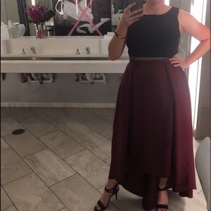 Betsy Adam Black and Crimson Dress